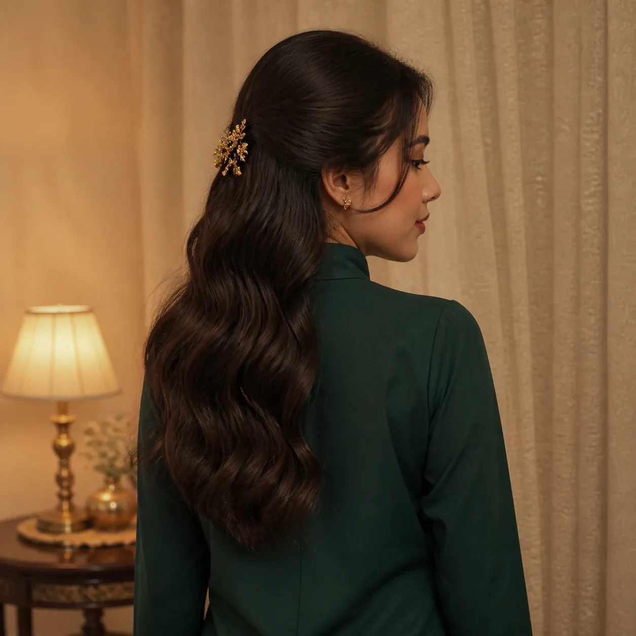 Soft waves styled for a special occasion